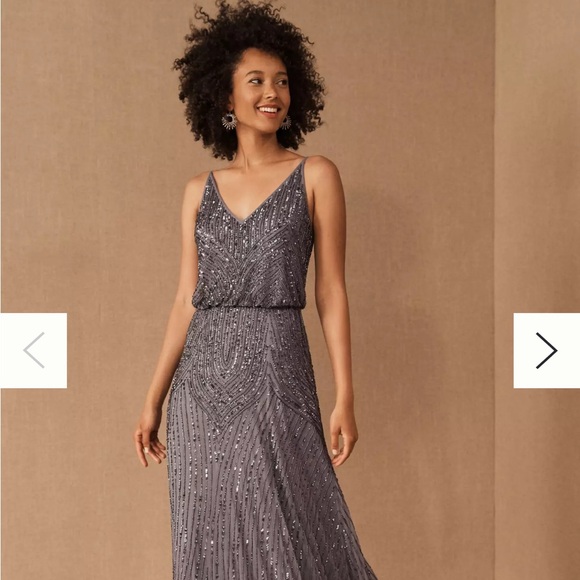 BHLDN Beaded Black Tie Gown - Picture 6 of 7